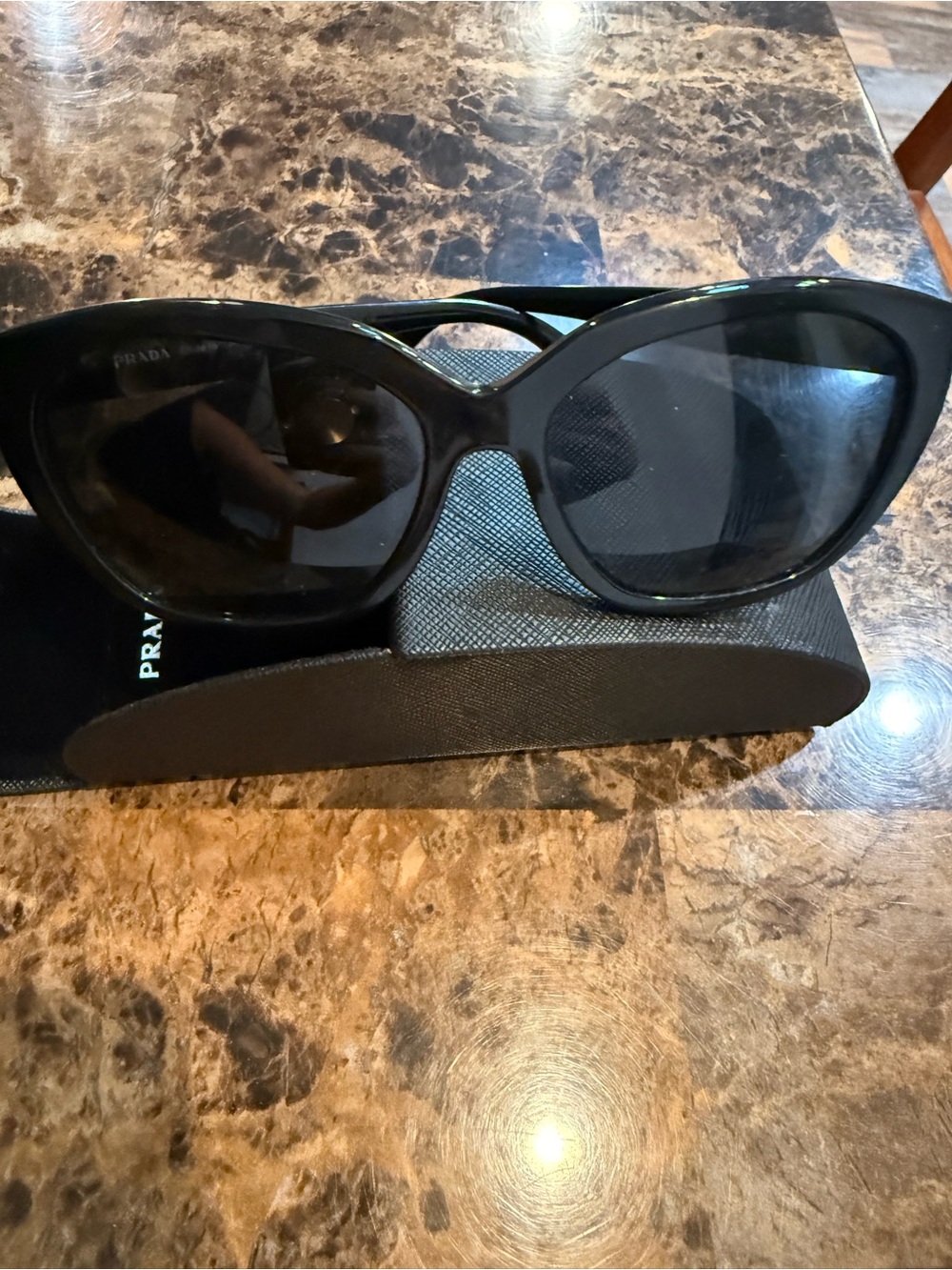 Prada Black Cat-Eye Sunglasses